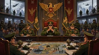 Stratocracy - A system of government controlled and administered by military forces.