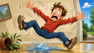 Flail - Wave or swing the arms or legs wildly and uncontrollably. (हाथ-पैर बेतहाशा चलाना)