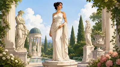 Statuesque - Attractively tall, dignified, and well-proportioned.