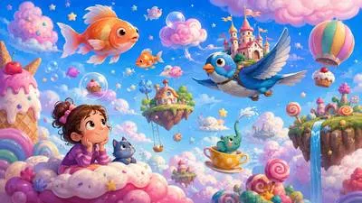 Fanciful - Imaginative and unusual, but often unrealistic or unlikely to be true. (कल्पनापूर्ण परंतु अवास्तविक)