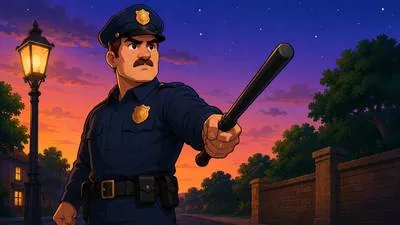 Truncheon - A short, thick stick carried as a weapon, especially by a police officer. (पुलिस का छोटा डंडा) 
