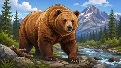 Ursine - Resembling a bear in appearance, movement, or behaviour.