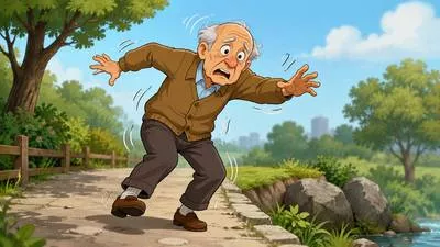 Totter - To stand or move in an unsteady manner, as if about to fall.