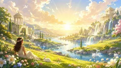 Elysian - Extremely beautiful, peaceful, and delightful; heavenly.