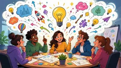 Brainstorm - To think of and discuss many ideas in order to solve a problem or create something. (किसी समस्या के समाधान के लिए अनेक विचार उत्पन्न करना)