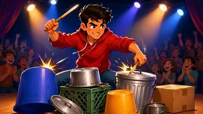 Improvisation - The act of creating, speaking, or performing something without prior preparation. (बिना पूर्व तैयारी के रचना या प्रस्तुति) 