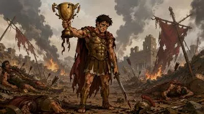 Pyrrhic - Achieved at such a great cost that the success is almost equal to defeat. (अत्यधिक हानि की कीमत पर प्राप्त) 