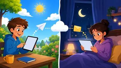 Asynchronous - Not occurring, operating, or communicating at the same time. (असमकालिक)