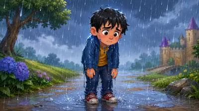 Sodden - Completely soaked or saturated with liquid. (पूरी तरह भीगा हुआ)
