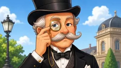 Monocle - A single round lens worn over one eye to improve vision.