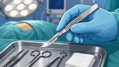 Scalpel - A small and extremely sharp knife used by surgeons during operations.