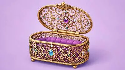 Filigree - Delicate ornamental work made from fine wires of gold, silver, or another material.
