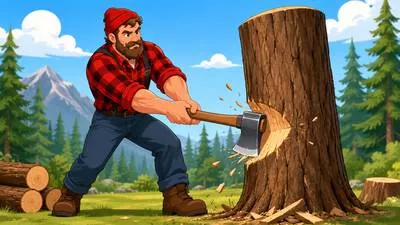 Hew - Chop or cut something, especially wood or stone, with an axe or another tool. (कुल्हाड़ी या औजार से काटना या तराशना)