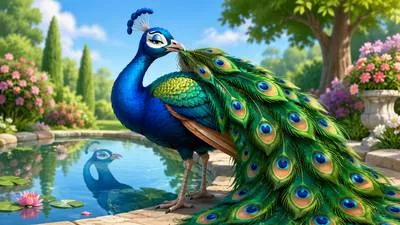 Preen - To clean and arrange feathers with the beak; to make oneself look attractive.