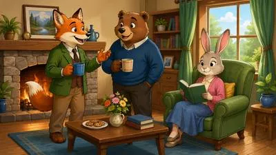 Anthropomorphic - Having human characteristics or behaviour, especially when describing animals, objects, or gods.