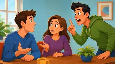 Interject - Say something suddenly, interrupting another person or conversation. (बीच में बोलना)