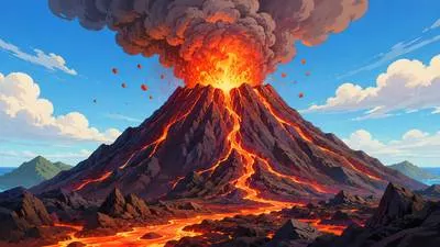 Volcanic - Relating to, produced by, or resembling a volcano.