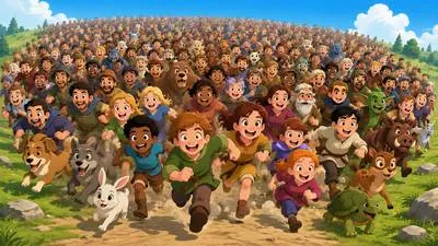 Horde - A large and often disorderly crowd of people or animals.