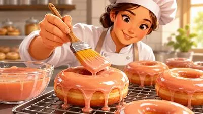 Glaze - To cover a surface with a smooth, shiny, or glass-like coating.