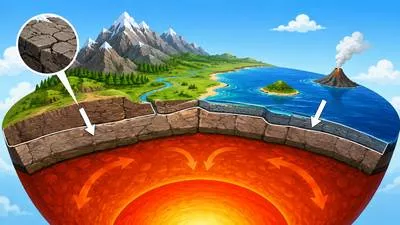 Lithosphere - The rigid outer layer of the Earth, consisting of the crust and uppermost mantle.