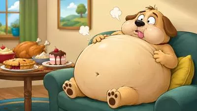 Bloated - Swollen, excessively large, or unnecessarily filled with too many things. (फूला हुआ)