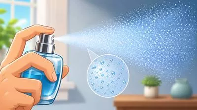 Atomize - To reduce a substance into very small particles or a fine spray.