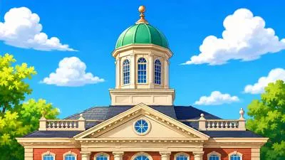Cupola - A small dome forming a roof or ceiling, especially on top of a building.
