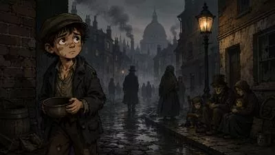 Dickensian - Resembling the poor social conditions, memorable characters, or dramatic style described in Charles Dickens’s novels.