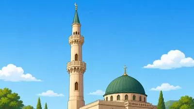 Minaret - A tall, slender tower attached to or situated near a mosque.