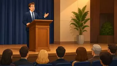 Lectern - A tall stand with a sloping top used for holding notes or books while speaking or reading.