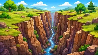 Gulch - A narrow and steep-sided valley formed by flowing water. (संकरी खड़ी घाटी)