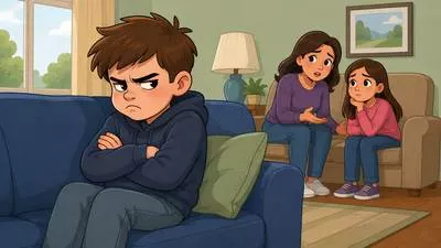 Sulky - Silent and bad-tempered because of annoyance or disappointment. (रूठा हुआ और चुपचाप नाराज़)