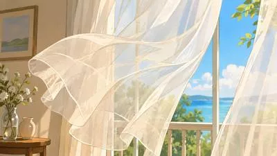 Gauzy - Very thin, light, and almost transparent. (बहुत पतला और पारदर्शी)