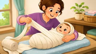 Swathe - To wrap or cover something completely in several layers of material.