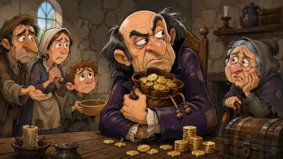 Skinflint - A person who is extremely unwilling to spend money.