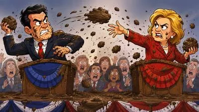 Mudslinging - The act of making malicious accusations to damage someone’s reputation.