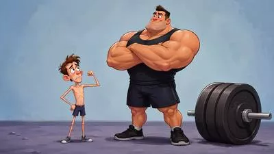 Puny - Small, weak and lacking physical strength.