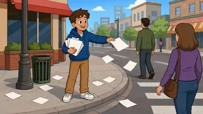 Leaflet - A small printed sheet of paper containing information or advertisements.