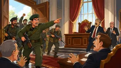 Putsch - A sudden, violent attempt to overthrow a government.