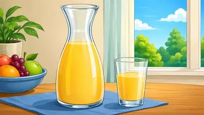 Carafe - A glass container used for serving water, wine or other drinks.