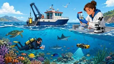 Oceanography - The scientific study of oceans, including their physical, chemical, biological and geological features. (समुद्र विज्ञान)