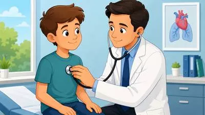 Stethoscope - A medical instrument used for listening to sounds produced inside the body, especially the heart and lungs. (हृदय और फेफड़ों की ध्वनि सुनने का चिकित्सीय उपकरण)