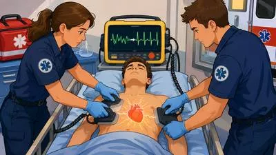 Defibrillate - To apply an electric shock to the heart in order to restore a normal rhythm.