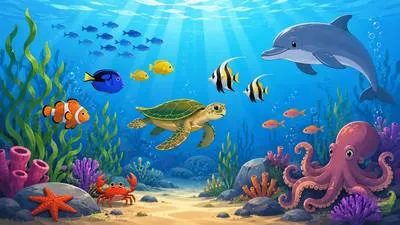 Aquatic - Living, growing, or occurring in or near water. (जलीय)
