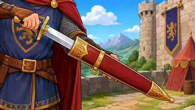 Scabbard - A protective case or sheath for the blade of a sword or dagger.