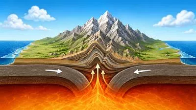 Orogeny - The geological process of mountain formation through movements of the Earth's crust. (पर्वतनिर्माण प्रक्रिया)