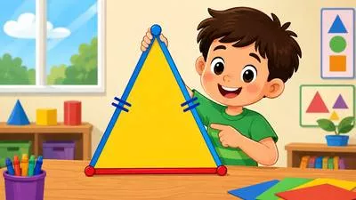 Isosceles - Having two sides of equal length, especially in a triangle.