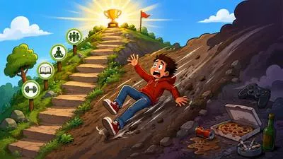 Backslide - Return to a worse condition or to former bad habits after making progress. (पुनः बुरी अवस्था या आदत में लौटना)