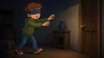 Grope - To search or feel around with the hands, especially when unable to see clearly.