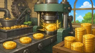 Mint - To produce coins by stamping metal, or to create something officially for the first time. (सिक्के ढालना)